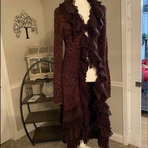 Long western style sweater/cardigan